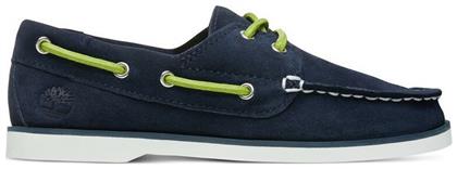 Timberland Suede Παιδικά Μοκασίνια με Κορδόνια Navy Μπλε Seabury Classic 2Eye Boat Toddler