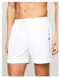 Tommy Hilfiger Ανδρικό Μαγιό Σορτς Λευκό με Ρίγες