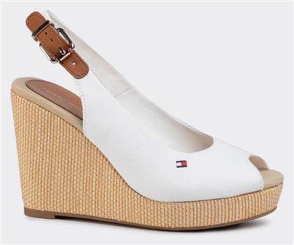 Tommy Hilfiger Iconic Elena Καλοκαιρινές Γυναικείες Πλατφόρμες Μπεζ