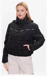 Tommy Hilfiger Κοντό Γυναικείο Puffer Μπουφάν Μαύρο