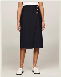 Tommy Hilfiger Midi Φούστα σε Navy Μπλε χρώμα