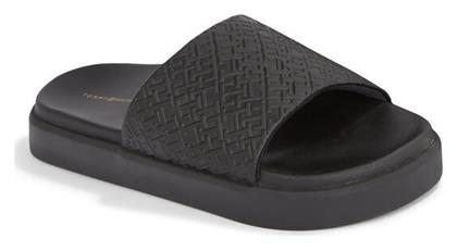 Tommy Hilfiger Slides με Πλατφόρμα σε Μαύρο Χρώμα