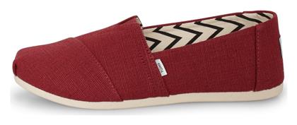 Toms Alpargatas Υφασμάτινες Γυναικείες Εσπαντρίγιες σε Κόκκινο Χρώμα