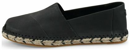 Toms Esparto Δερμάτινες Γυναικείες Εσπαντρίγιες σε Μαύρο Χρώμα