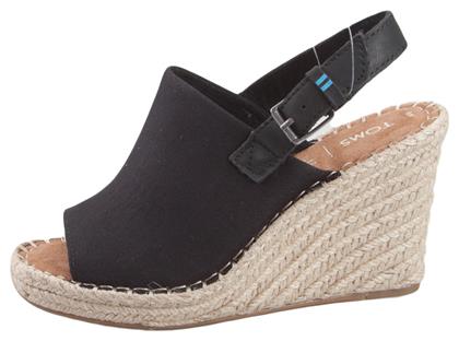 Toms Hemp Monica Καλοκαιρινές Γυναικείες Πλατφόρμες Μαύρες