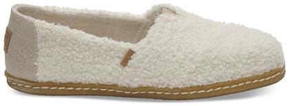 Toms Natural Plush Υφασμάτινες Γυναικείες Εσπαντρίγιες σε Λευκό Χρώμα από το Z-mall