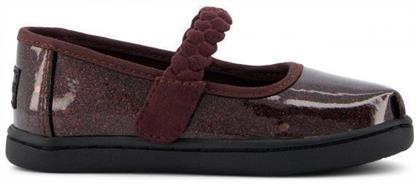 Toms Παιδικές Μπαλαρίνες Ανατομικές με Σκρατς Λουστρίνι Μπορντό Mary Jane