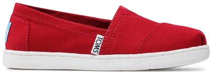 Toms Παιδικές Εσπαντρίγιες Slip-On Κόκκινες Alpargata από το Cosmossport