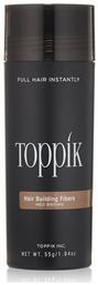 Toppik Ίνες Κάλυψης Αραίωσης Μαλλιών με Κερατίνη Hair Building Fibers Giant Medium Brown 55gr