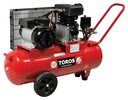 Toros Μονοφασικό Κομπρεσέρ Αέρος με Ισχυ 3hp και Αεροφυλάκιο 50lt από το Plus4u