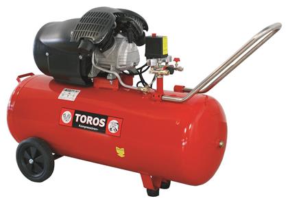 Toros TM 100/3 Μονοφασικό Κομπρεσέρ Αέρος με Ισχυ 3hp και Αεροφυλάκιο 100lt από το Plus4u