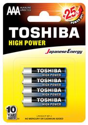 Toshiba High Power AAA 1.5V 4τμχ από το Panora