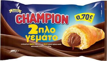 Tottis Κρουασάν Champion με Γεύση Κρέμα Κακάο 100gr από το ΑΒ Βασιλόπουλος