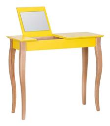 Τουαλέτα Κρεβατοκάμαρας Lillo Yellow με Καθρέπτη 85x35x74cm από το Designdrops