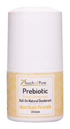 Touch of Pure Herbal Fresh Φυσικό Αποσμητικό σε Roll-On Χωρίς Αλουμίνιο 60ml