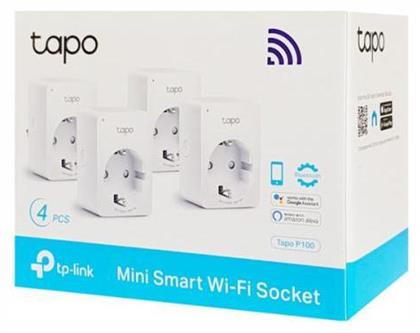 TP-LINK v1 Smart Μονόπριζο Λευκό 4τμχ