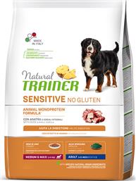 Natural Trainer Sensitive Adult Medium/Maxi 3kg Ξηρά Τροφή χωρίς Γλουτένη για Ενήλικους Σκύλους Μεσαίων & Μεγαλόσωμων Φυλών με Πάπια