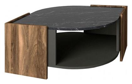 Τραπεζάκι Σαλονιού Marbel 75x75x40cm Καφέ