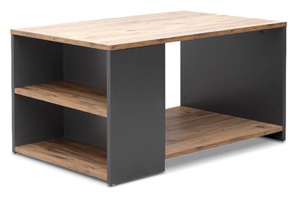 Τραπεζάκι Σαλονιού Sylvia 90.2x59.2x48.1cm Pine Oak / Ανθρακί