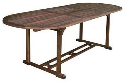 Τραπέζι GARDEN Επεκτεινόμενο 120(+50)x80x74(+50) Καφέ