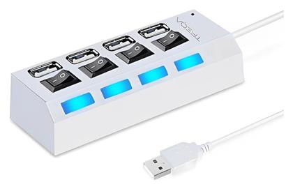 Treqa USB 3.0 Hub 4 Θυρών με σύνδεση USB-A Λευκό