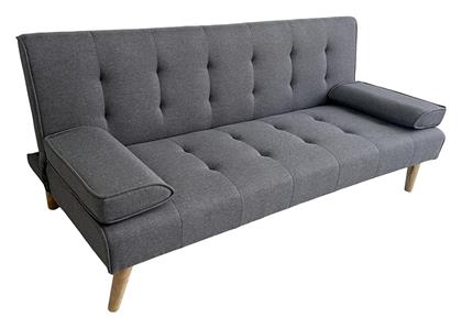 Τριθέσιος Καναπές Κρεβάτι Υφασμάτινος 170x81x74εκ. Γκρι