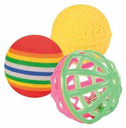 Trixie Παιχνίδι Γάτας Μπάλα Σετ 3 Μπάλες Πολύχρωμες 3τμχ (Διάφορα Σχέδια)