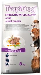 TropiDog Premium Adult Small Breeds Lamb & Rice 8kg Ξηρά Τροφή για Ενήλικους Σκύλους Μικρόσωμων Φυλών με Αρνί / Ρύζι