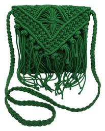 Τσάντα Macrame Green 20x25εκ. Komvos Home 7012286-1 (ύφασμα: Βαμβάκι 100%, Χρώμα: Πράσινο ) - Komvos Home - 7012286-1 από το Katoikein