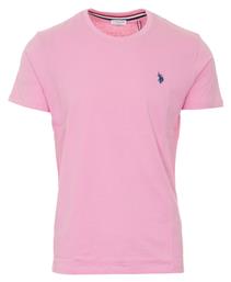 U.S. Polo Assn. Ανδρικό T-shirt Ροζ Μονόχρωμο