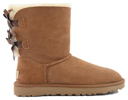 Ugg Australia Bailey Bow II Suede Γυναικείες Μπότες με Γούνα Chestnut