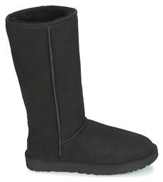 Ugg Australia Classic Tall II Suede Γυναικείες Μπότες με Γούνα Μαύρες