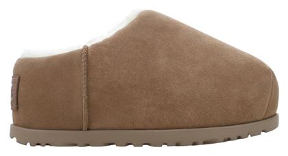 Ugg Australia Pumped Slide Κλειστές Παντόφλες με Γούνα Καφέ