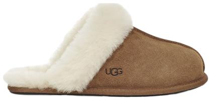 Ugg Australia W Scuffette II Χειμερινές Γυναικείες Παντόφλες με γούνα Chestnut