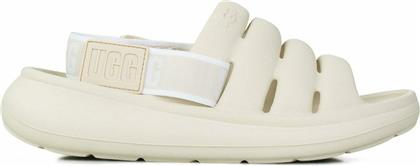 Ugg Australia Yeah Γυναικεία Σανδάλια Sporty Beige/White