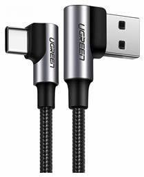 Ugreen Angle (90°) / Braided USB 2.0 Cable USB-C male - USB-A male Γκρι 1m (20856)