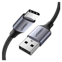 Ugreen Braided USB 2.0 Cable USB-C male - USB-A male Μαύρο 1m (60126) από το e-shop