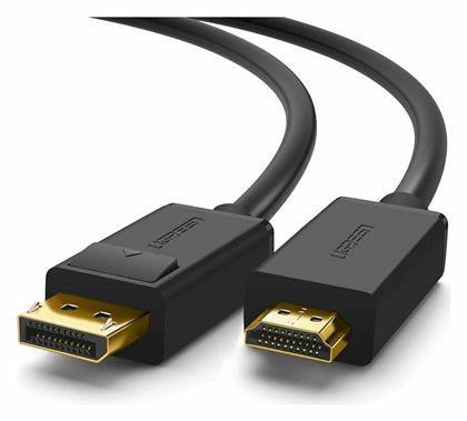 Ugreen Cable DisplayPort male - HDMI male 1m Μαύρο (10238)