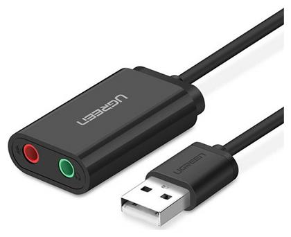 Ugreen US205 Εξωτερική USB Κάρτα Ήχου 2.0 Μαύρο από το e-shop