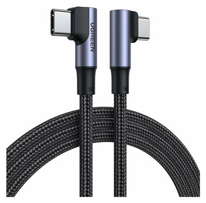 Ugreen US335 Angle (90°) / Braided USB 2.0 Cable USB-C male - USB-C 100W Μαύρο 1m (70696) από το e-shop