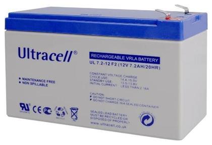 Ultracell UL7.2-12 F2 Μπαταρία UPS με Χωρητικότητα 7.2Ah και Τάση 12V από το e-shop