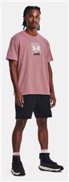 Under Armour Boxed Heavyweight Ανδρικό T-shirt Pink Elixir / Black με Στάμπα