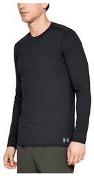 Under Armour ColdGear Fitted Crew Ανδρική Ισοθερμική Μακρυμάνικη Μπλούζα Μαύρη