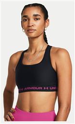 Under Armour Crossback Mid Bra Γυναικείο Αθλητικό Μπουστάκι Μαύρο