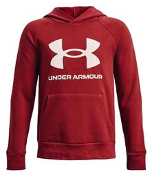 Under Armour Fleece Παιδικό Φούτερ με Κουκούλα και Τσέπες Μπορντό Rival