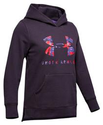 Under Armour Fleece Παιδικό Φούτερ με Κουκούλα και Τσέπες Μαύρο Rival