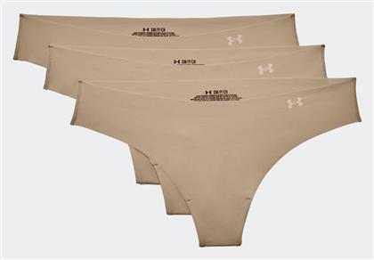 Under Armour Γυναικεία String 3Pack χωρίς Ραφές Black/ Nude/ Dash Pink