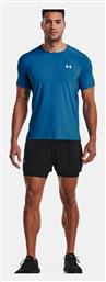 Under Armour Iso-Chill Run Laser Αθλητικό Ανδρικό T-shirt Μπλε Μονόχρωμο