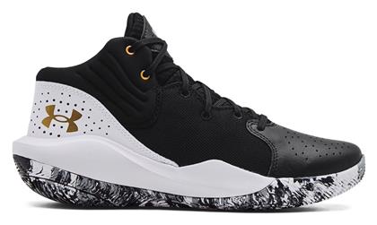 Under Armour Jet 21 Ψηλά Μπασκετικά Παπούτσια Black / White / Metallic Gold