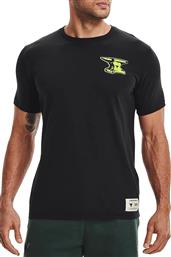 Under Armour Project Rock Wrecking Crew Αθλητικό Ανδρικό T-shirt Μαύρο Μονόχρωμο